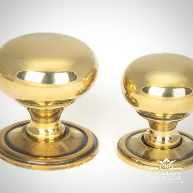 Aged Brass Mushroom Cabinet Knob 46723 4 L
