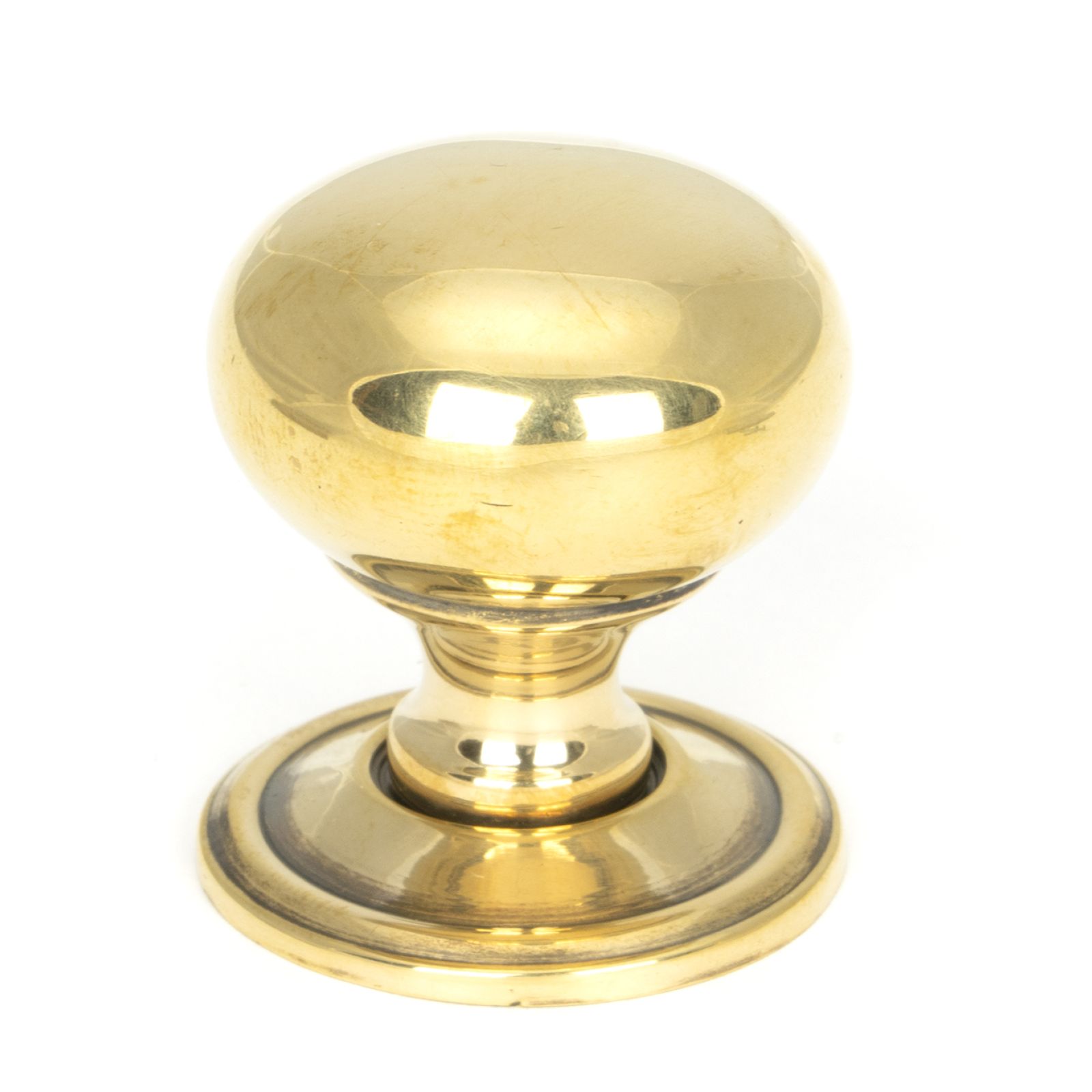 Aged Brass Mushroom Knob in a choice of two sizes