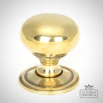 Aged Brass Mushroom Cabinet Knob in a choice of two sizes