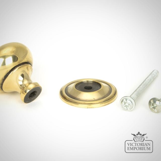 Aged Brass Mushroom Cabinet Knob 46724 3 L