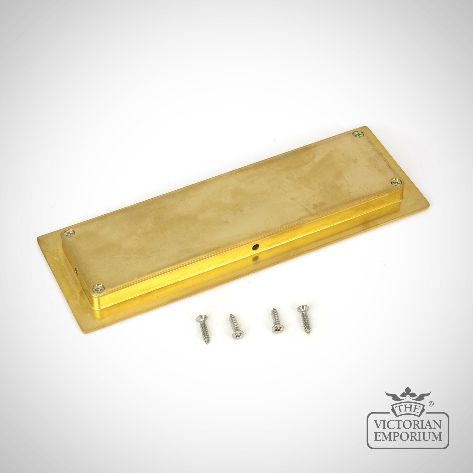 Polished Brass Art Deco Rectangular Pull for Sliding Doors in a choice of two sizes