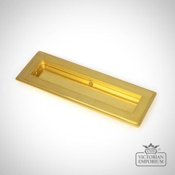 Polished Brass Art Deco Rectangular Pull For Sliding Doors 47157 Main L