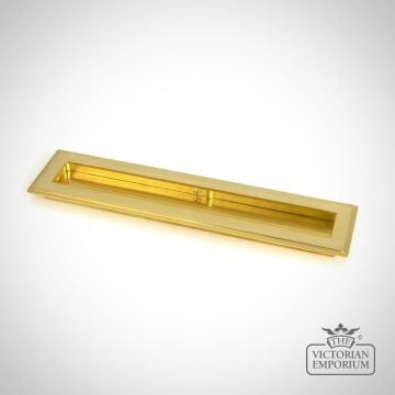 Polished Brass Art Deco Rectangular Pull For Sliding Doors 47158 Main L