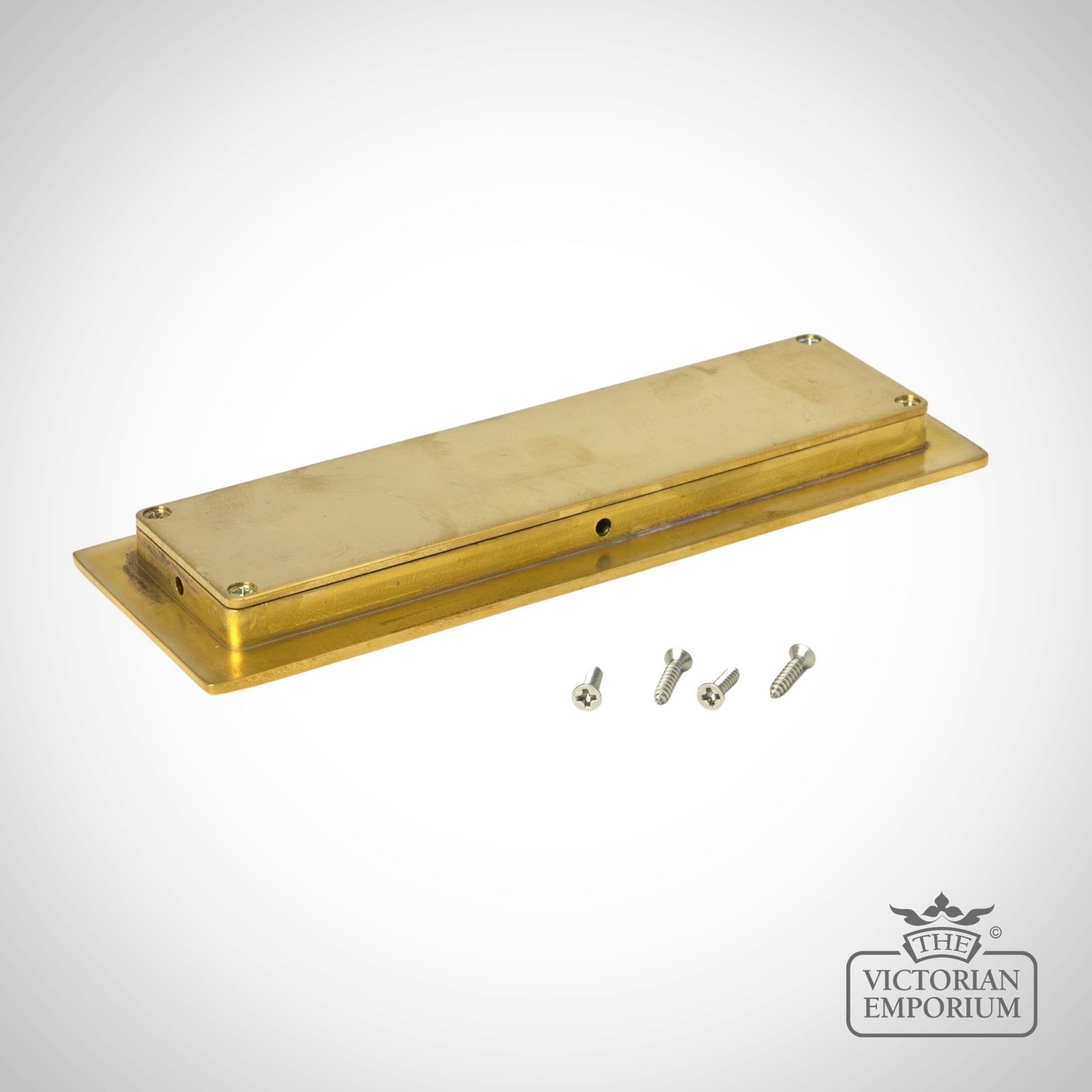 Polished Brass Rectangular Pull for Sliding doors in a choice of two sizes