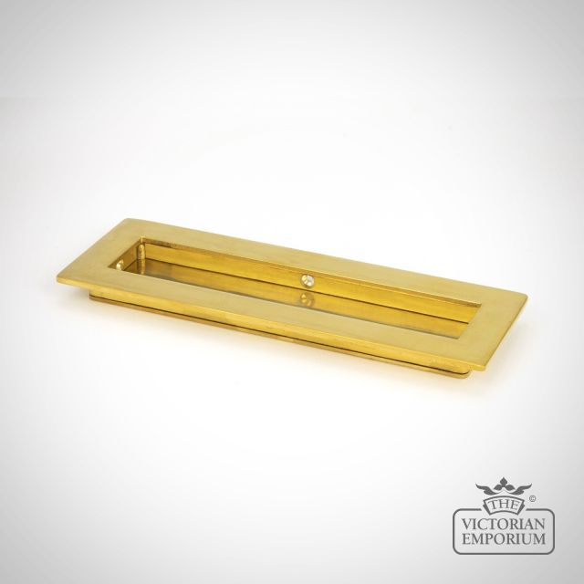 Polished Brass Rectangular Pull For Sliding Doors 47159 Main L