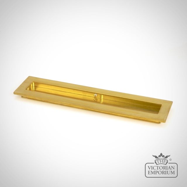 Polished Brass Rectangular Pull For Sliding Doors 47160 Main L