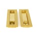 Polished Brass Plain Rectangular Pull for Sliding Doors   Privacy Set 47163 1 l