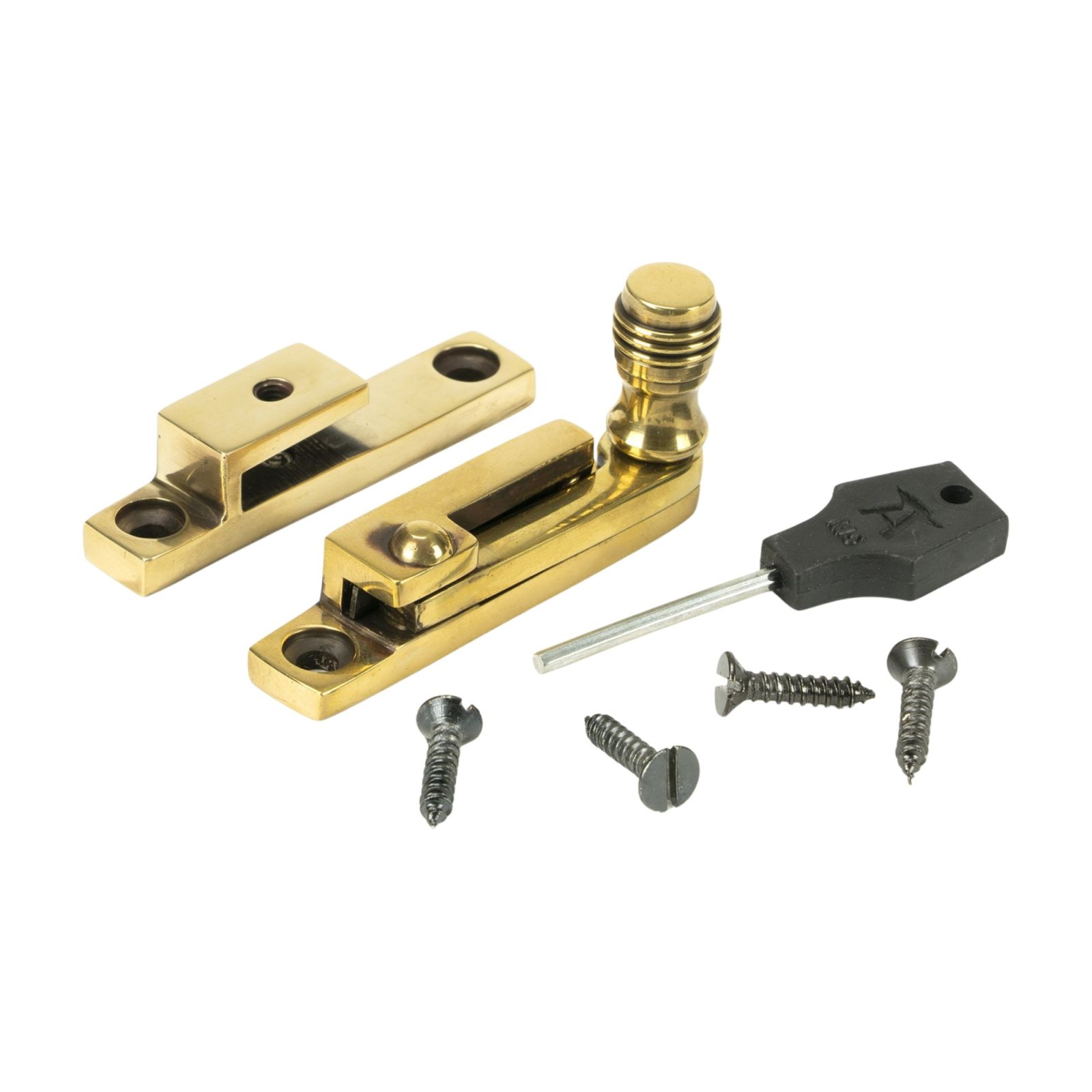 Aged Brass Pressbury Quadrant Fastener Narrow for Sash Windows