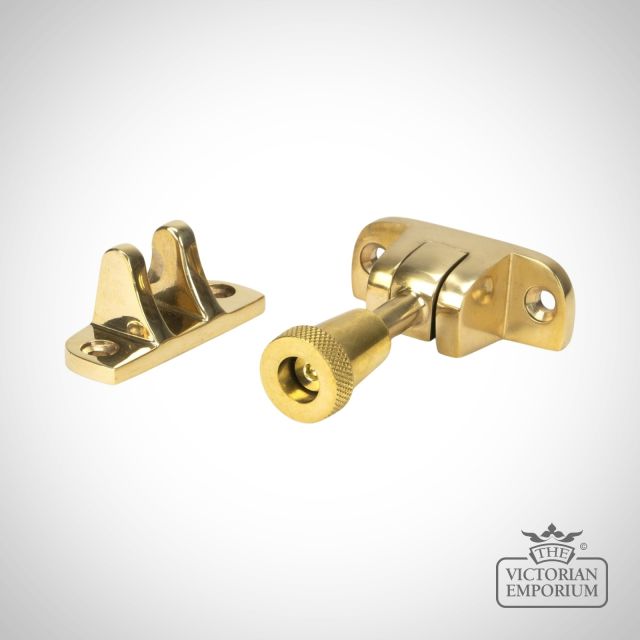 Polished Brass Brompton Brighton Fastener (radiused) For Sash Windows 45942 1 L