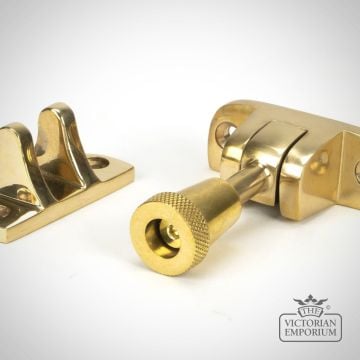 Polished Brass Brompton Brighton Fastener (radiused) For Sash Windows 45942 1 L