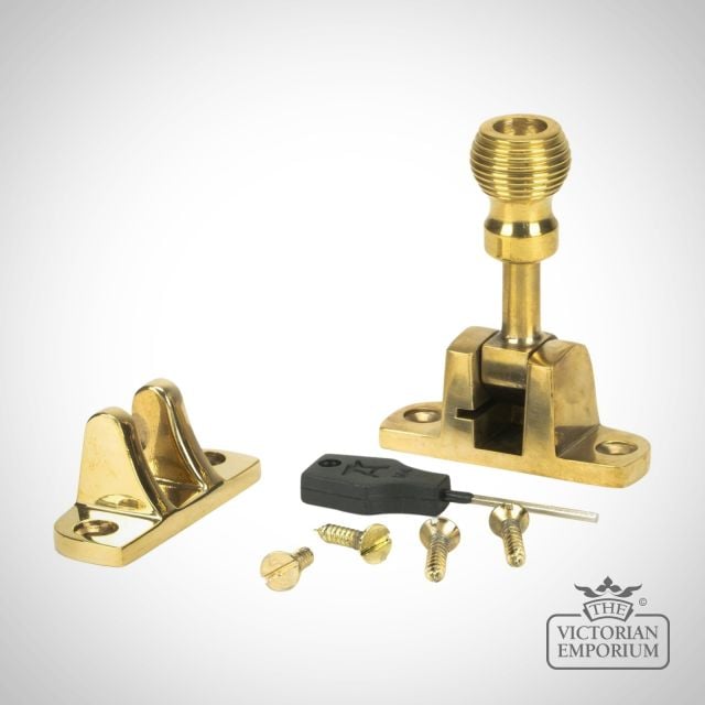 Polished Brass Beehive Brighton Fastener (radiused) For Sash Windows 45952 2 L