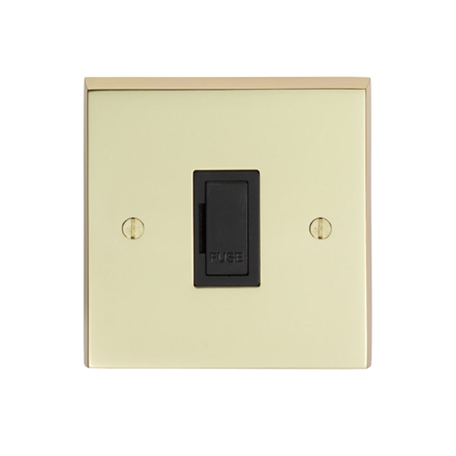 13amp Unswitched Fuse Spur in brass, chrome or satin chrome