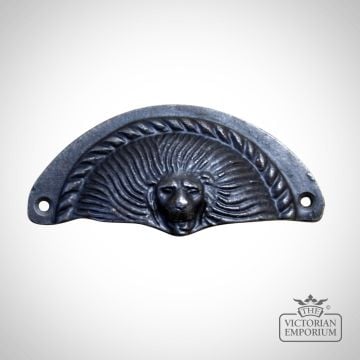 Lions Mane Design Cup Handle in Antique Iron