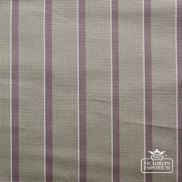 Carlisle Striped 100% Cotton Fabric - Heather