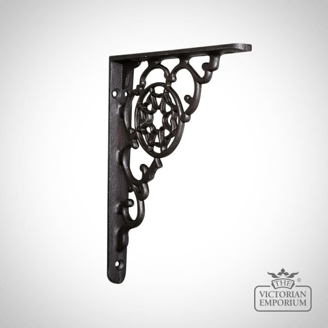 30070cai170 Shelf Bracket Cobweb Cast Antique Iron 125 X 165mm (2)