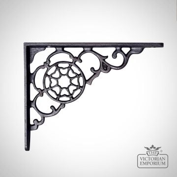 Shelf Bracket with Cobweb Design in Antique Iron in a choice of sizes