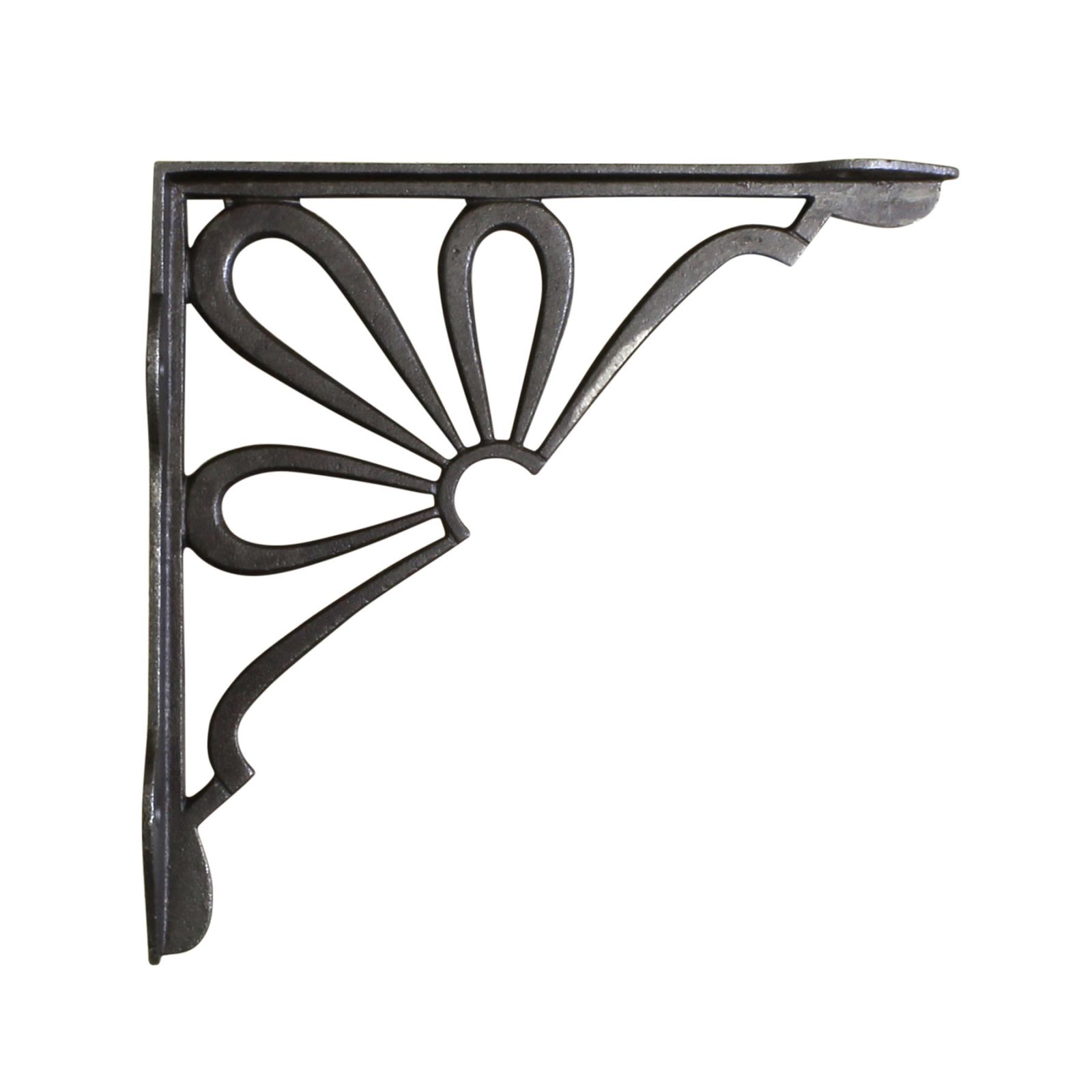 Shelf Bracket with Daisy Design in Antique Iron