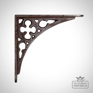 Small Shelf Bracket with Gothic Design in Antique Iron