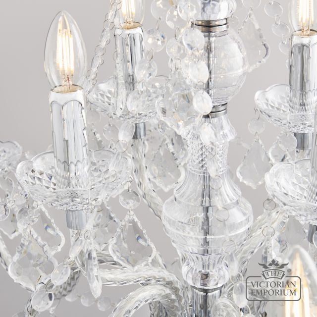 Clarence 12 Light Chandelier Crystal Chrome 98031 2