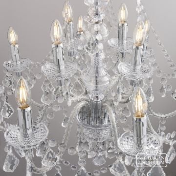 Clarence 12 Light Chandelier Crystal Chrome 98031 4