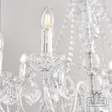Clarence 8 Light Chandelier Crystal Chrome 55946 2