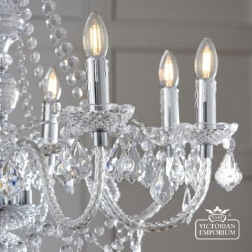 Clarence 8 Light Chandelier Crystal Chrome 55946 8