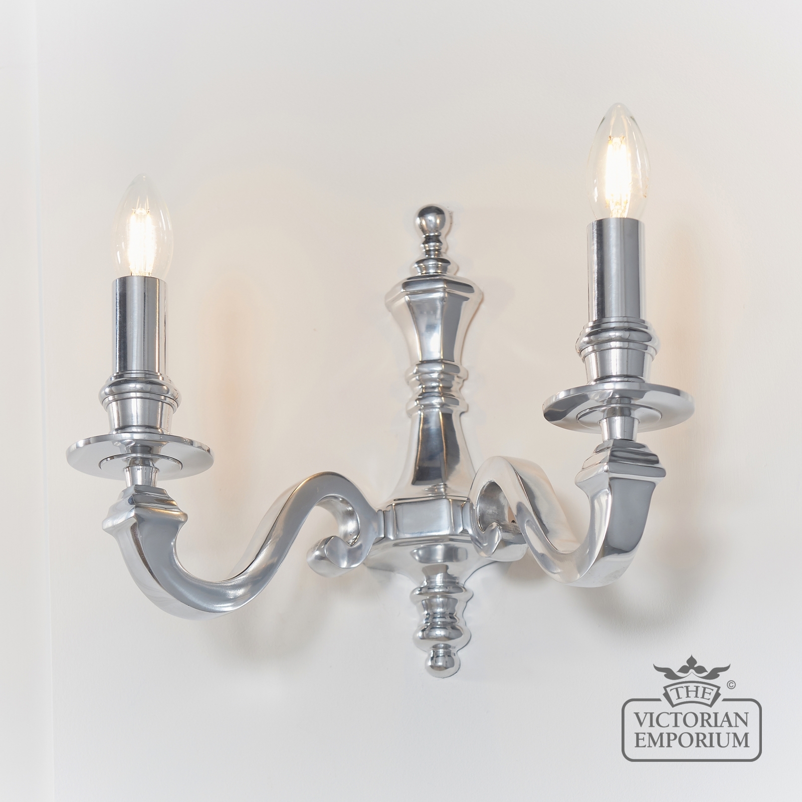 Finsbury Two Light Wall Sconce  in Chrome