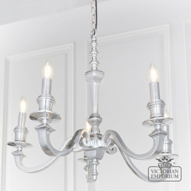 Finsbury Five Light Pendant In Chrome 73598 2