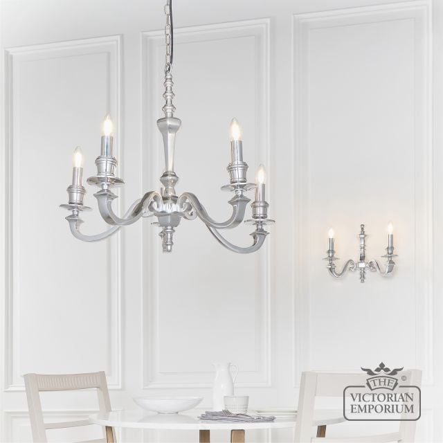 Finsbury Five Light Pendant In Chrome 73598 4