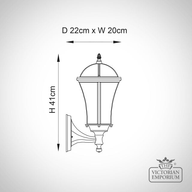 Drayton Wall Uplight In Black 56196 9