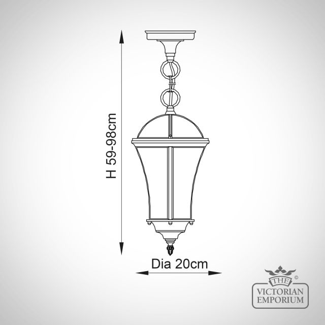 Drayton Chain Lantern In Black 56199 9