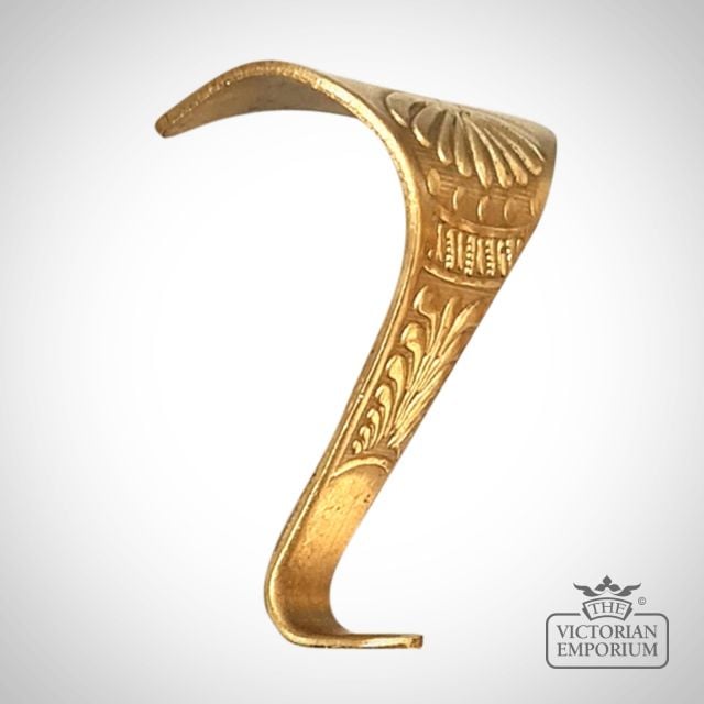 01.367.ab.40  Picture Rail Hook Sunrise Pressed Antique Brass 40mm(2)