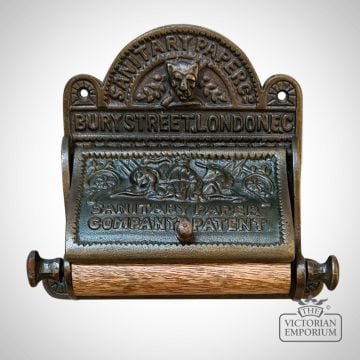 Bury Street Antique Copper Toilet Roll Holder with Lid