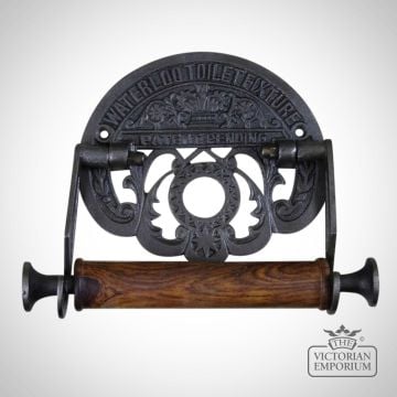 Waterloo Antique Iron Toilet Roll Holder with Lid