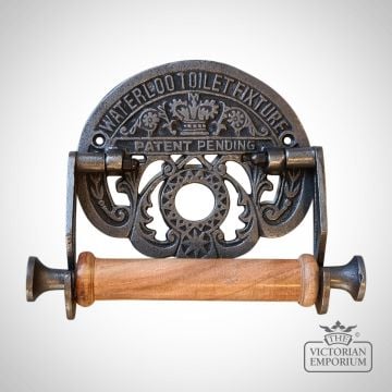 49.624w.ai.150  Toilet Roll Holder Waterloo Station Ant Iron Wood(2)