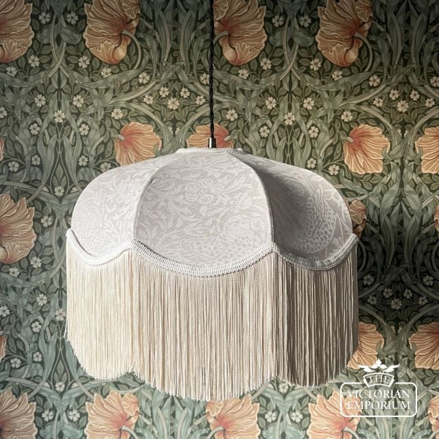 Fringed Lampshade William Morris Strawberry Thief Img 9403 (1)