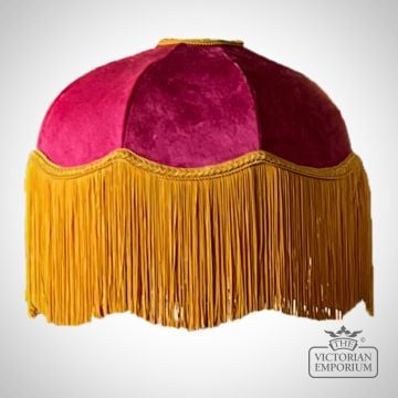 6 Fringed Lampshade Raspberry Rby03