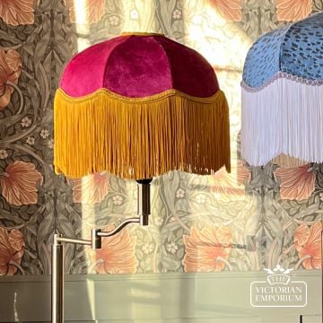 Fringed Lampshade Raspberry Rby03