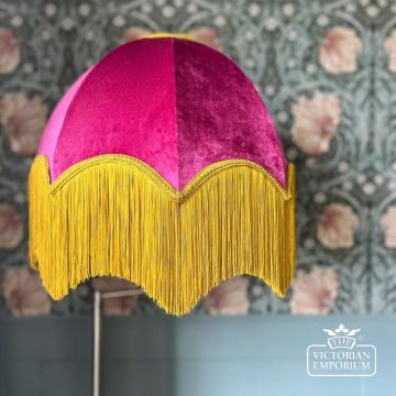 Fringed Lampshade Raspberry Rby01