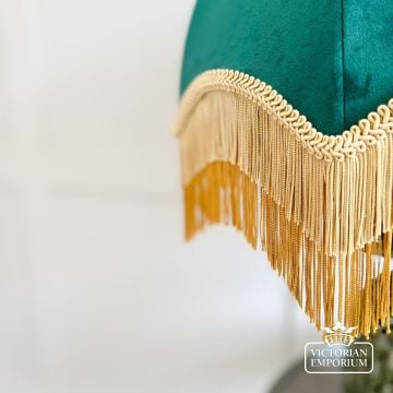 Fringed Lampshade Emerald Emd03