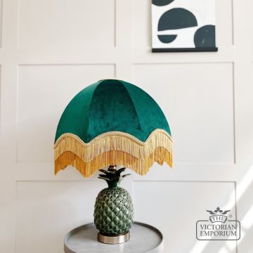 Fringed Lampshade Emerald Emd04