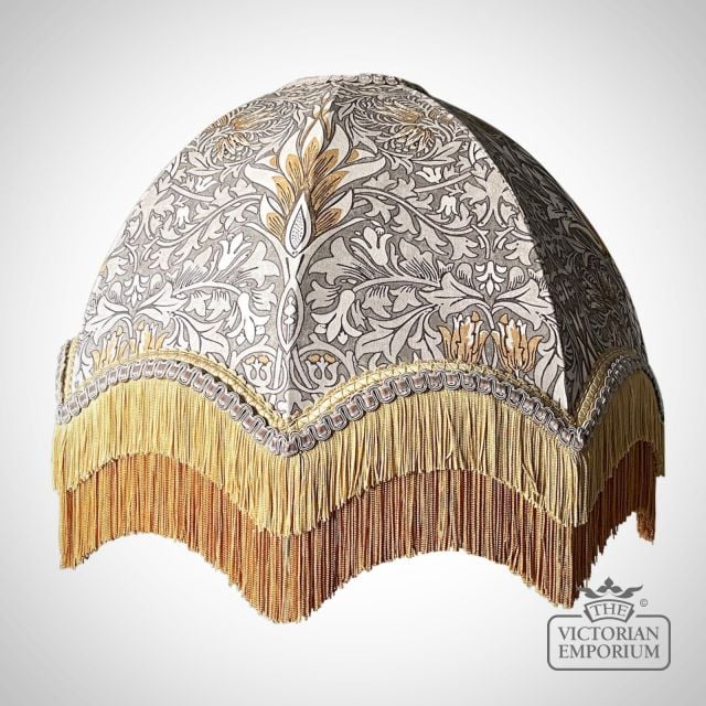 William Morris Snakehead Domed Decorative Fringed Lamp Shade in a Choice of Sizes