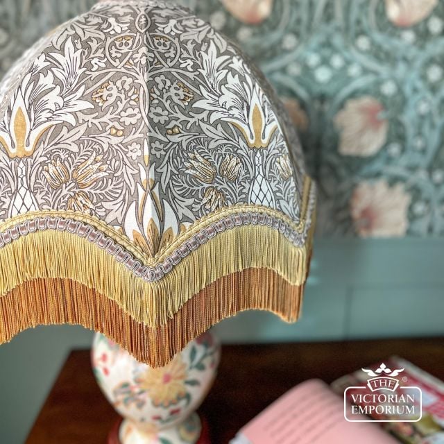 Fringed Lampshade William Morris Snakehead Img 9368