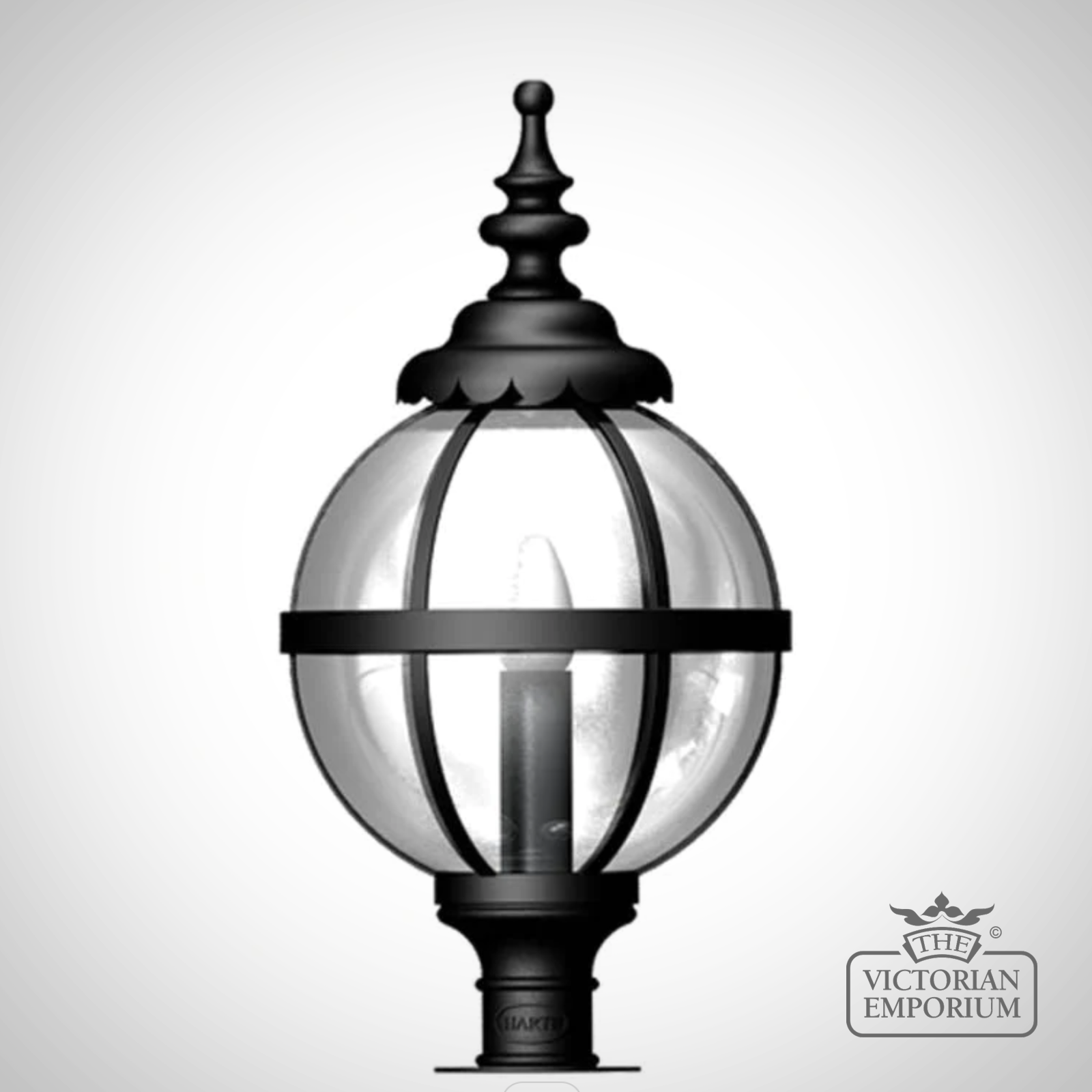 Globe pier lantern on short base in a choice of sizes