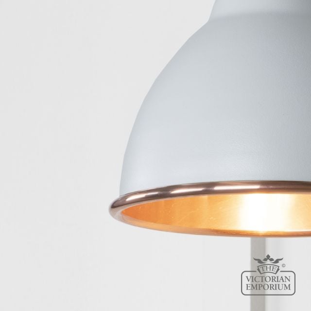 Brindle Wall Light With Smooth Copper Interior And Birch Exterior 49714sbi 3 L
