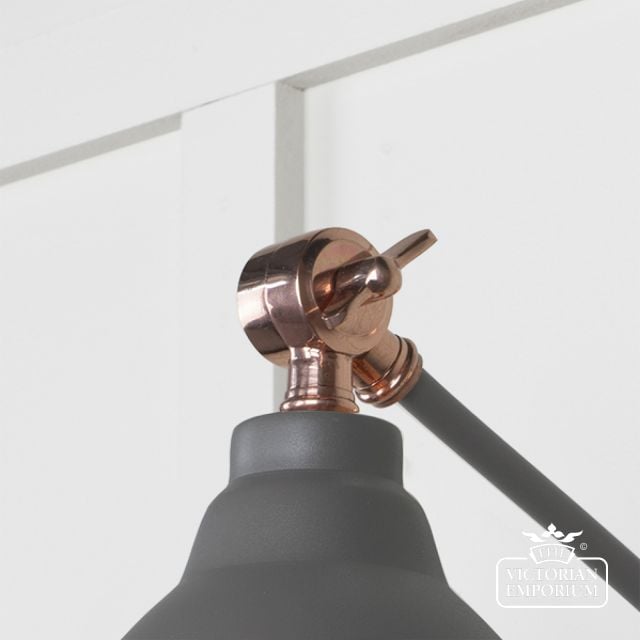 Brindle Wall Light With Smooth Copper Interior And Bluff Exterior 49714sbl 4 S