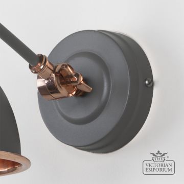 Brindle Wall Light With Smooth Copper Interior And Bluff Exterior 49714sbl 5 S