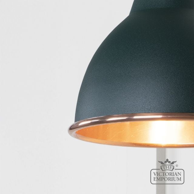 Brindle Wall Light With Smooth Copper Interior And Dingle Exterior 49714sdi 3 S