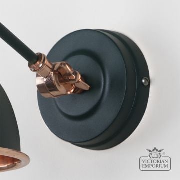 Brindle Wall Light With Smooth Copper Interior And Dingle Exterior 49714sdi 5 S