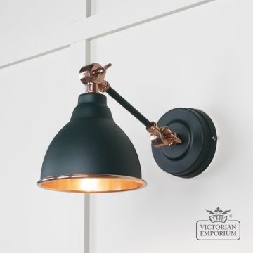 Brindle Wall Light With Smooth Copper Interior And Dingle Exterior 49714sdi Main S